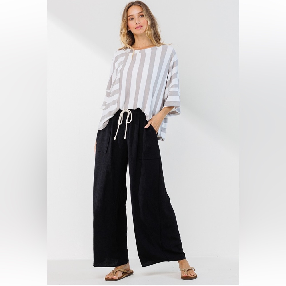 Stylish and Trendy Boho wide leg pants with pockets